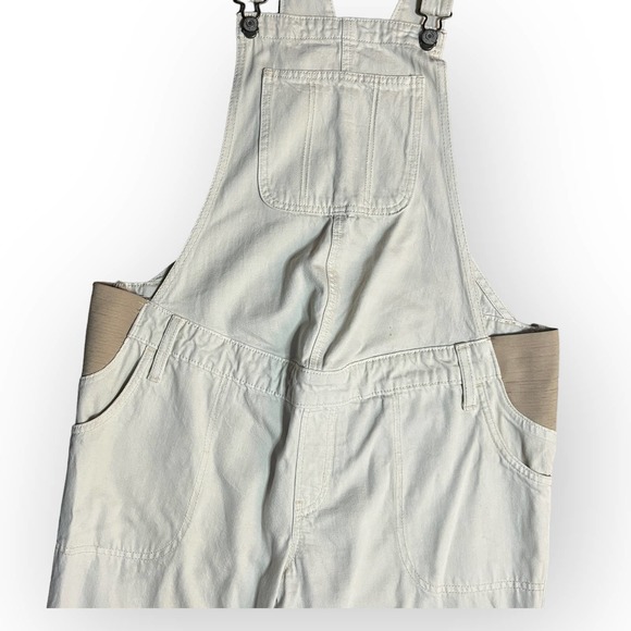 Old Navy Maternity Overalls Straight Leg Solid Cream Size 8R - Picture 4 of 12